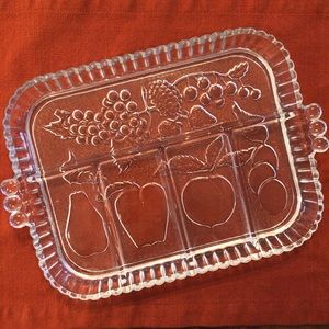 1950’s Vintage Glass Snack Serving Tray